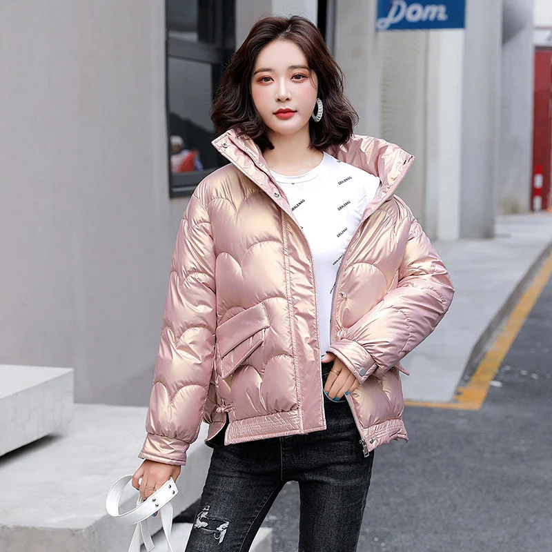 Woherb Winter 2024 New Korean Version Loose Cotton-Padded Jacket Small Cotton-Padded Jacket Coat-Outfit Ideas