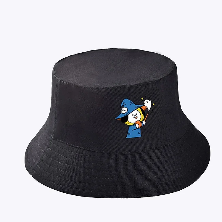 Christmas Sale BT21 X Halloween fisherman Bucket Sun Hat