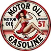 Pin Up Girl - Round Vintage Metal Signs - 30*30cm