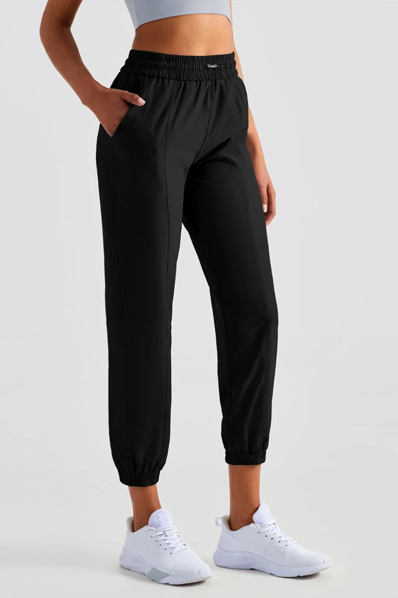 Solid Color High-Waisted Wide-Leg Drawstring Sun Protection Fitness Pants