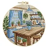Kitchen Long Stitch DIY Stamped Embroidery Kit with Embroidery Hoop Cross Stitch Kit 30x30cm for Beginners Craft Lovers Gift tapestrymarket