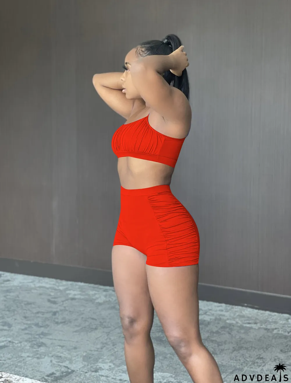 Camisole Crinkle Top Two Piece Set