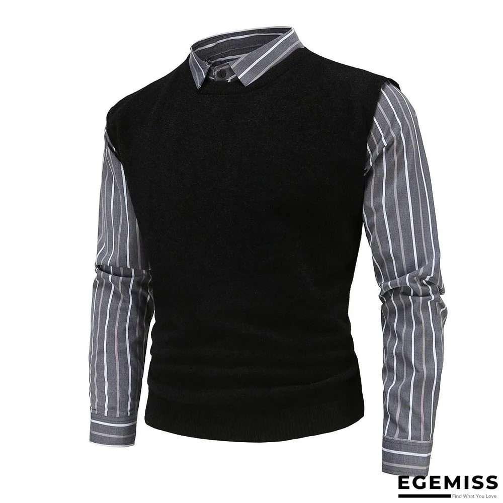 Men's British Stripe Sleeve Sweater | EGEMISS