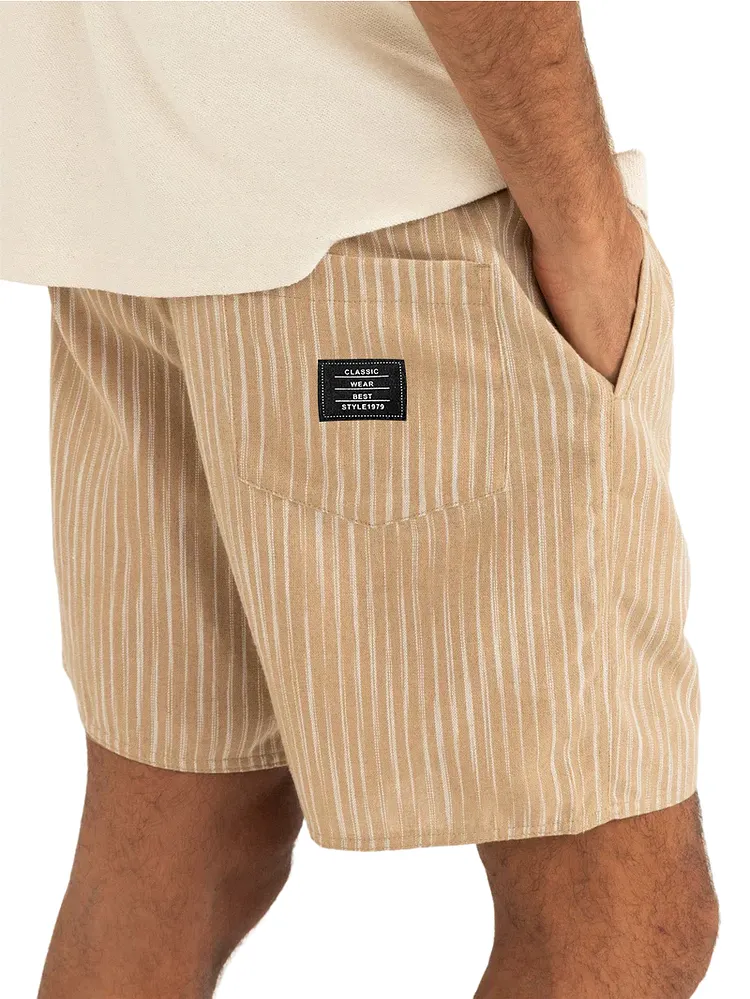 Men's Holiday Hawaiian Striped Beach Pants Casual Shorts-Customized products