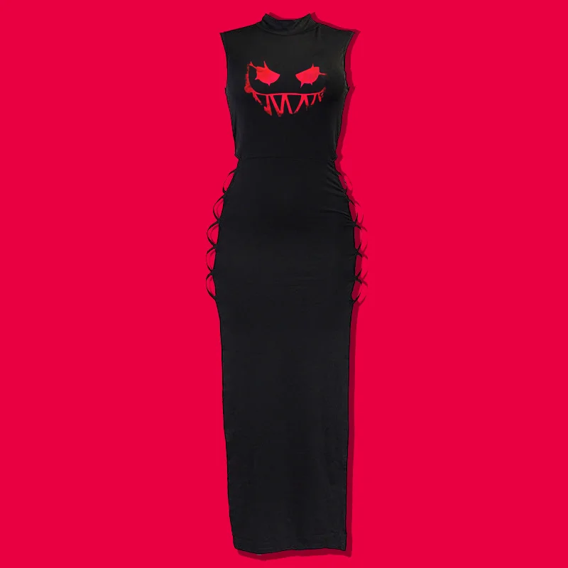Halloween Devil Strap Sexy Dress