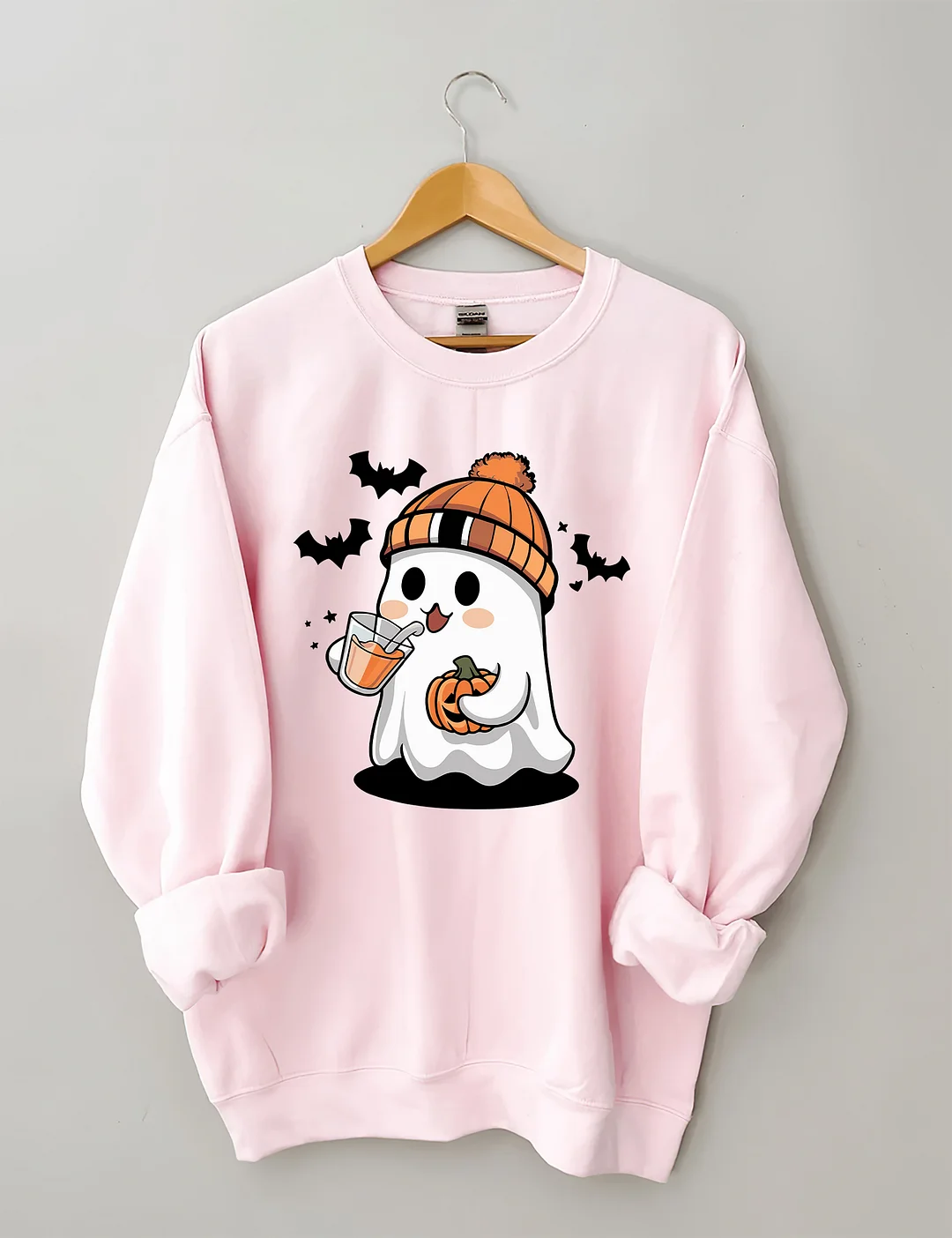 Cute Ghost Drinking Coffee Sweatshirt