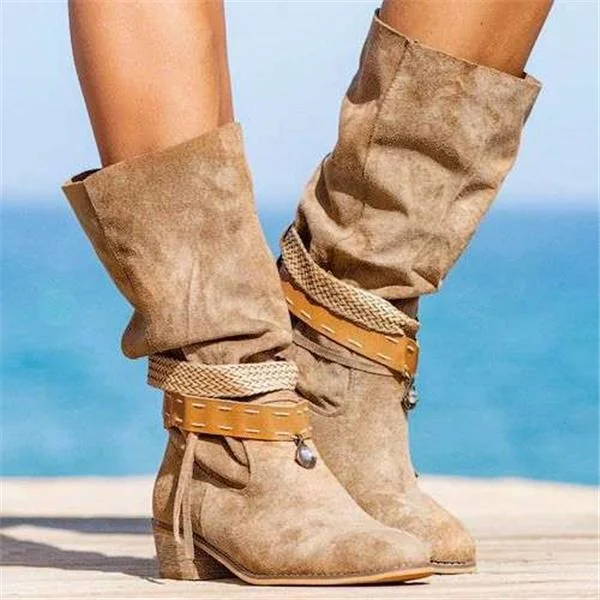 Leisure Khaki Pointed Toe Boot shopify Stunahome.com