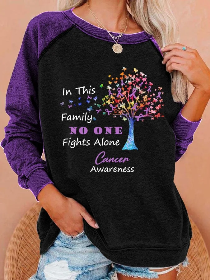 No One Fights Alone Print Sweatshirt