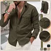  Camicia da uomo a maniche lunghe con doppio taschino