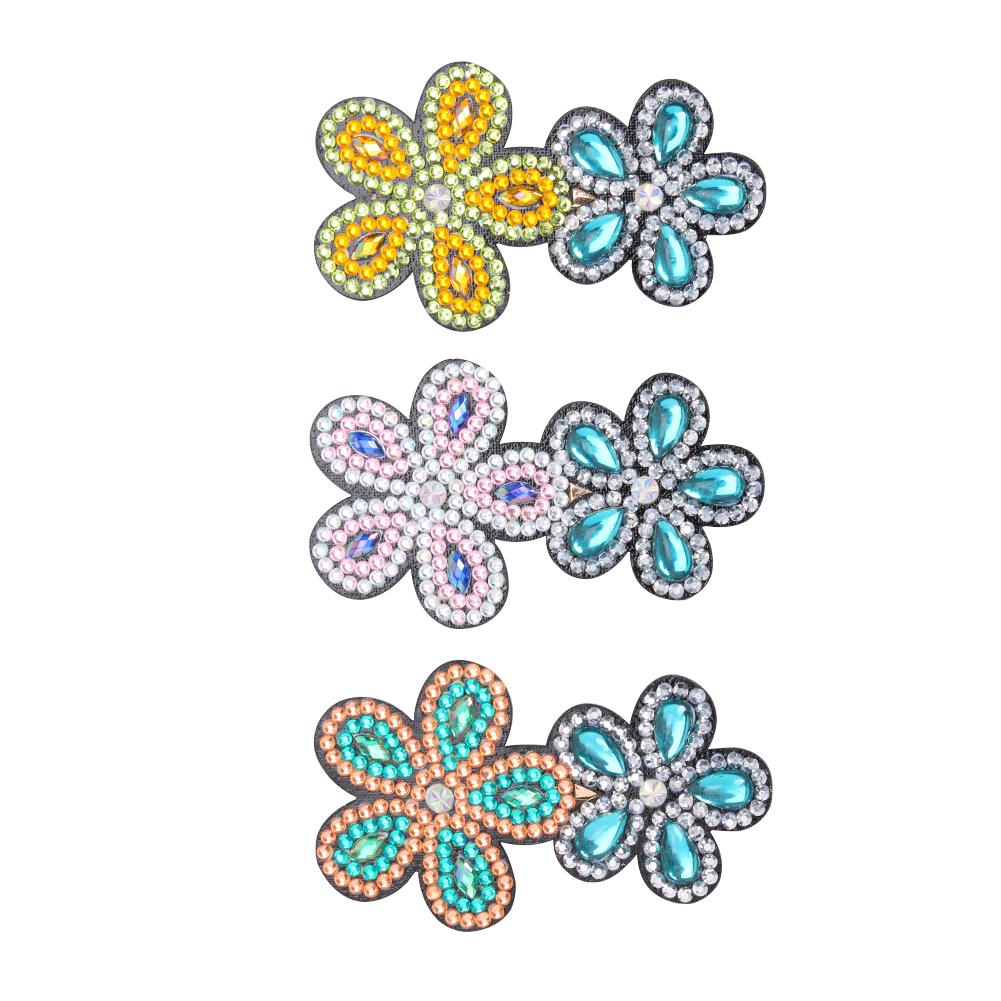 

3pcs Flower Hairpin-DIY Crative Diamond Fashion Accessories, 501 Original