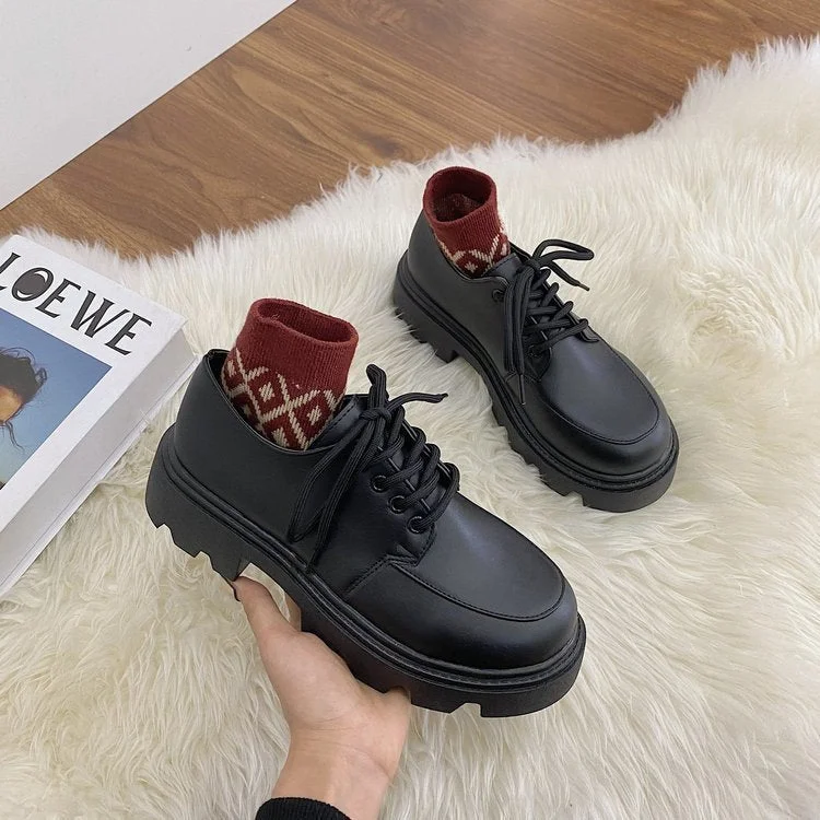 2021 Platform Mary Jane Shoes Round Toe Japanese School Uniform Jk Student Shoes Girls Women Kawaii Lolita Soft Low Heel Boots