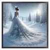 Snow Dress Girl-11CT Stamped Cross Stitch 45*45cm
