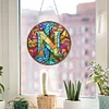 Diamond Painting Double Sided Letter N Suncatcher Diamond Drawing Hanging Ornament for Home Decor