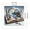 Books And Trains-11CT Stamped Cross Stitch 50*50cm/19.69*19.69in