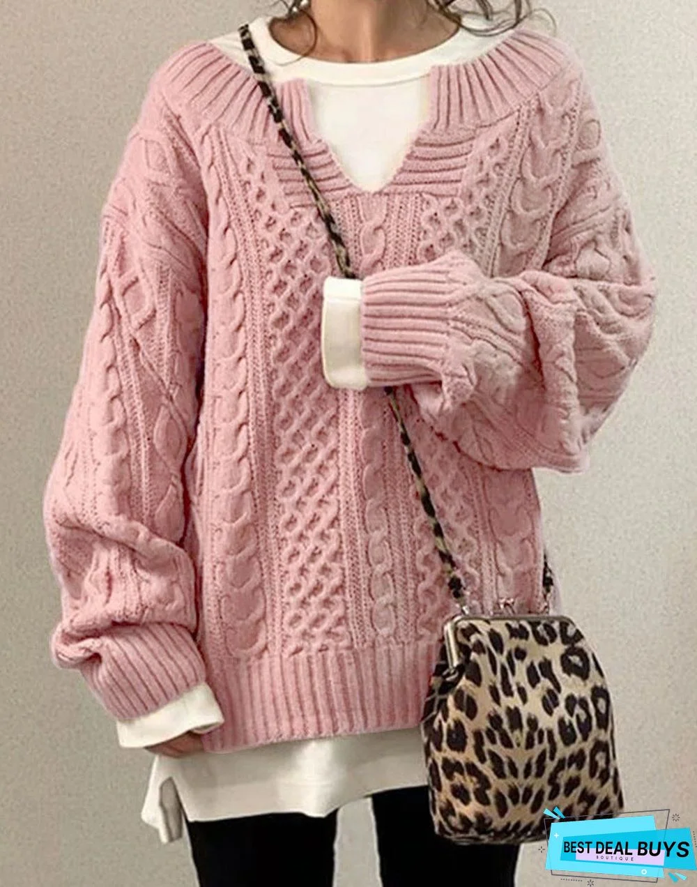 Hemp Pattern Sweater Casual Sweater