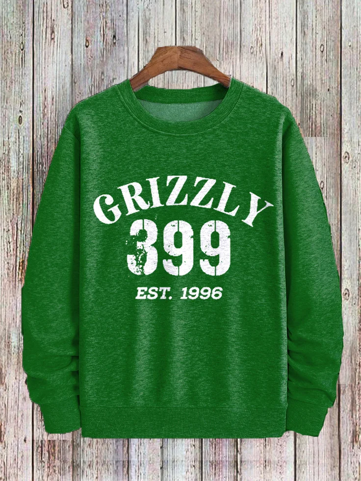 Men's Grizzly 399 Graphic Print Casual Sweatshirt