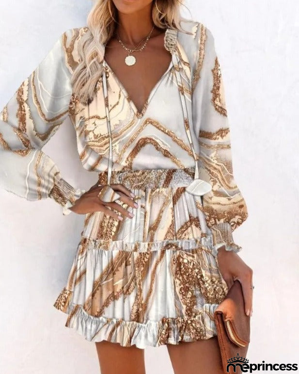 Summer dress with long sleeves