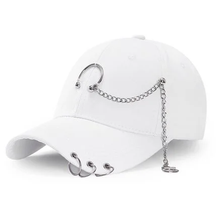 Brand Dad Hat Creative Piercing Ring Baseball Cap Punk Hip Hop Caps Cotton Adult Casual Solid Adjustable Unisex Caps Snapback