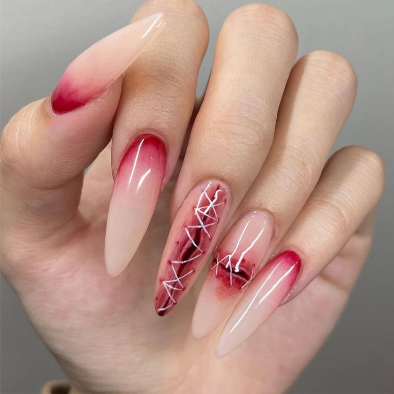 Halloween Cool Style Blood Stains Press-on Nails 1 Set