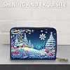 (US Local)DIY Diamond Art Diamond Dot Card Pack 5D Diamond Painting Pouch (Snow Scene)
