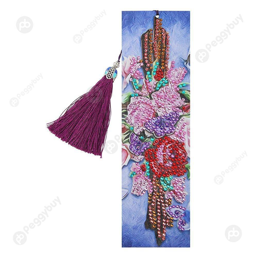

Flower-DIY Creative Diamond Tassel Bookmark, 501 Original