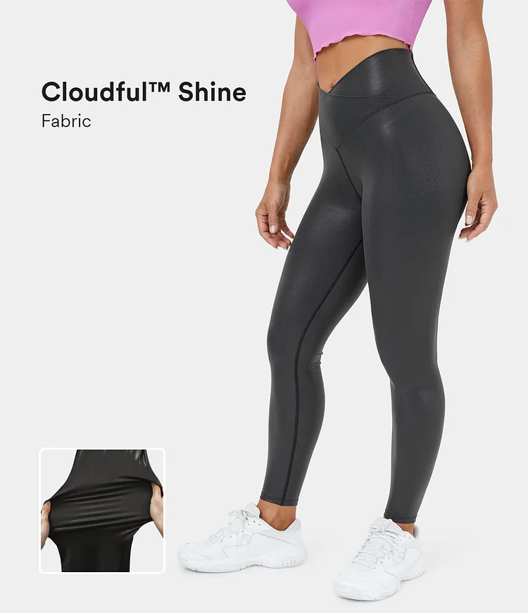 Faux Leather Foil Leggings