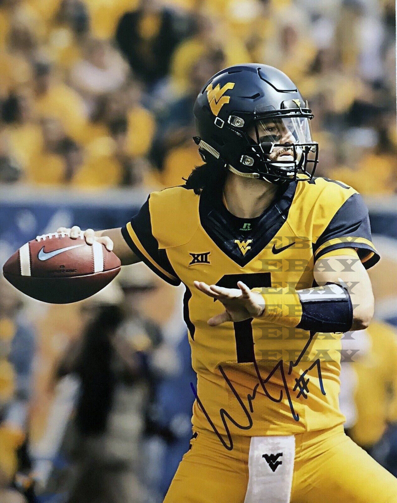 Will Grier West Virginia Mountaineers Signed 8x10 autographed Photo Poster painting Reprint