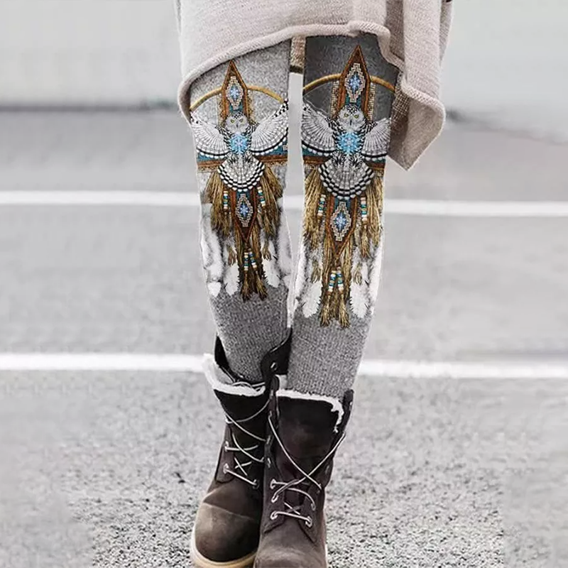 Western Print Everyday Casual Leggings