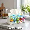 DIY Diamond Art Tissue Box Holder Bird Design PULeather Crystal Mosaic Desktop Organizer Bag Resin Rhinestone Storage Organizer Gem Art Home Office Decor Craft Gift for Women