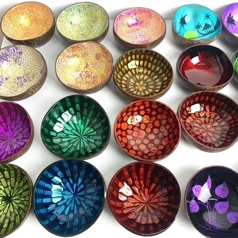 Pastoral Solid Color Coconut Shell Charcoal Shell Tableware 1 Piece