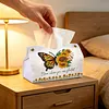 Monarch Butterfly DIY PULeather Diamond Painting Tissue Box for Adults Beginners Large Size Diamond Art Paper Storage Holder for Living Room Bedroom Bathroom Table Decor