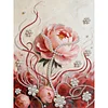 DIY Pearl Painting Peony for Home Wall Decor with Frame(40x30cm)