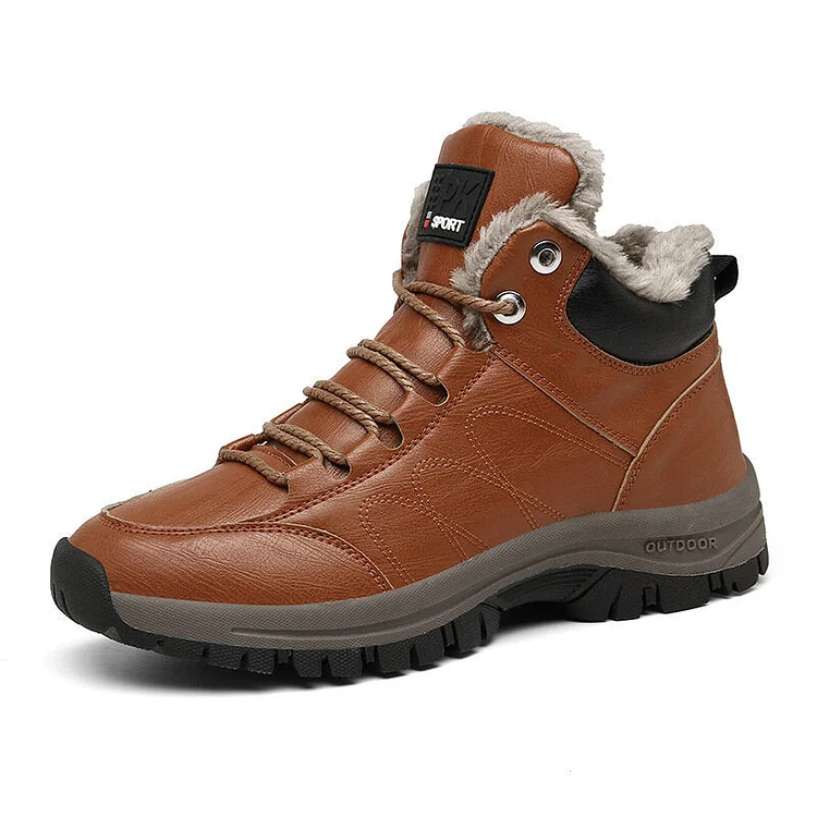 Men Comfy Microfiber Leather Warm Wearable Sole Outdoor Sport Hiking Snow Boots
