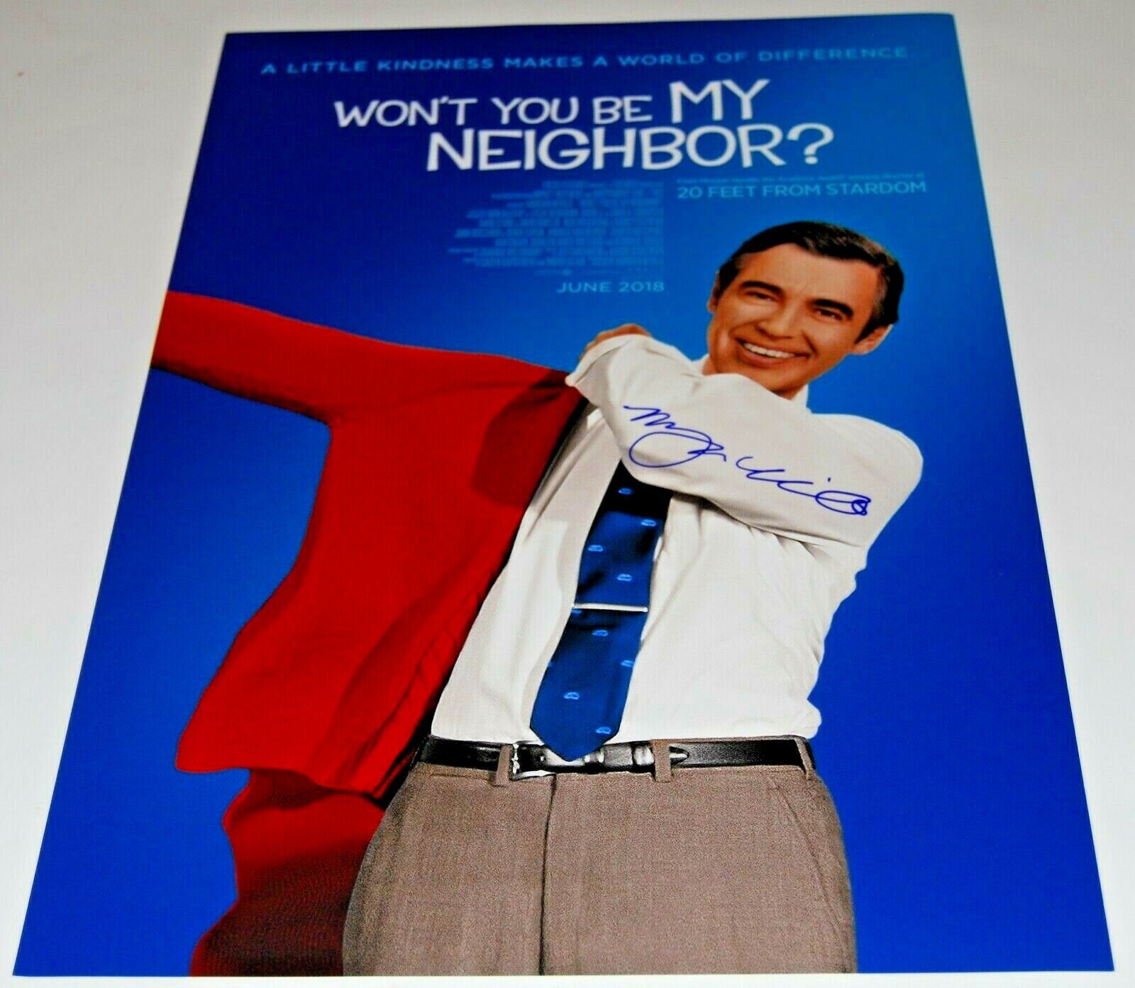 MORGAN NEVILLE signed (WONT YOU BE MY NEIGHBOR) 12X18 movie poster Photo Poster painting W/COA A