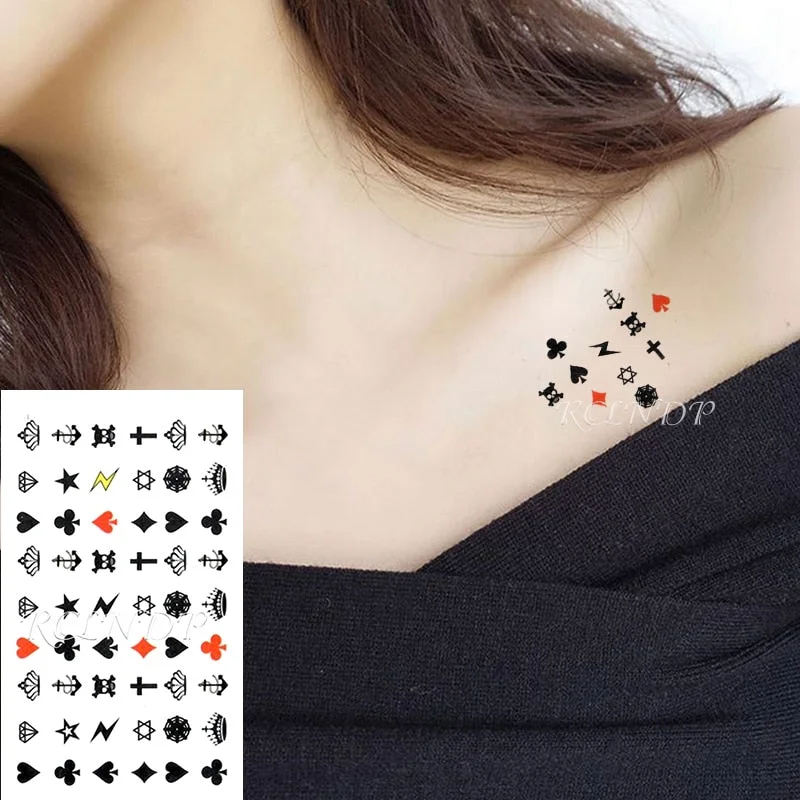 Waterproof Temporary Tattoo Sticker heartbeat wave French it is the life English letter women's tatto flash tatoo fake tattoos
