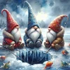 Diamond Painting-DIY Full Round Drill Fishing Gnome
