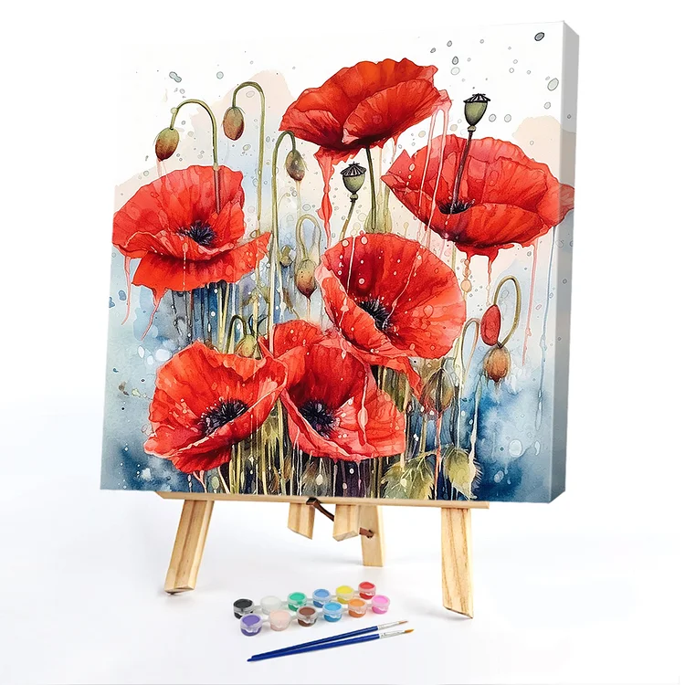 Paint By Number - Poppy Flower - 40*40cm