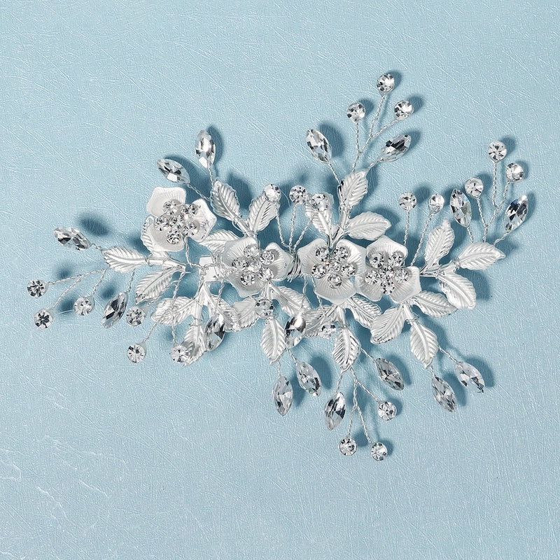 Women’s Pastoral Flower Rhinestone Hair Clip