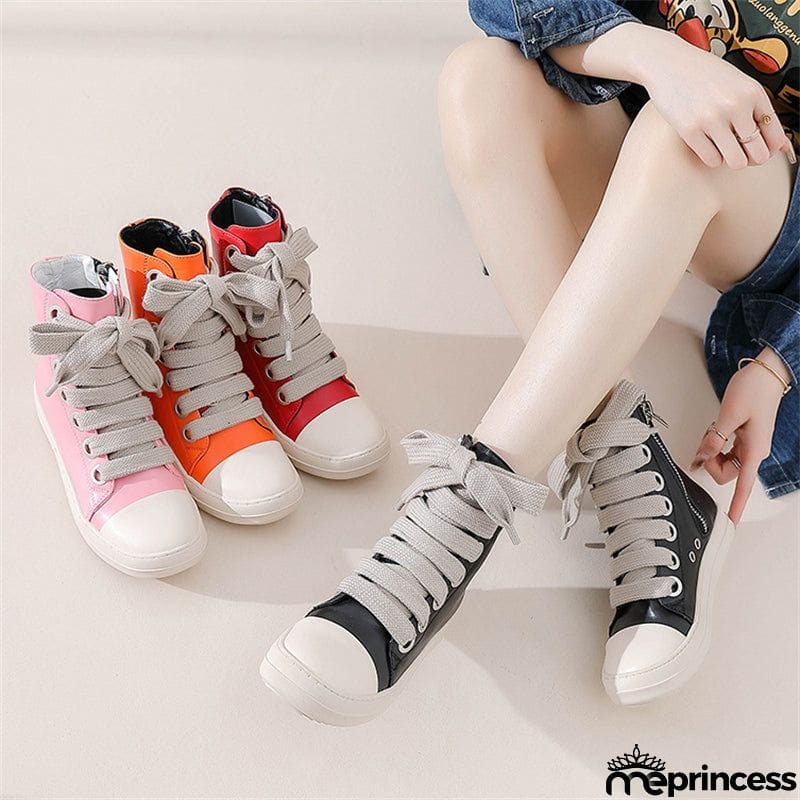 Trendy Durable Street Lace-up Boots for Lady