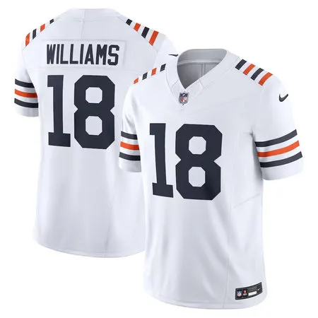 Men's Chicago Bears #18 Caleb Williams Nike White Vapor F.U.S.E. Limited Jersey