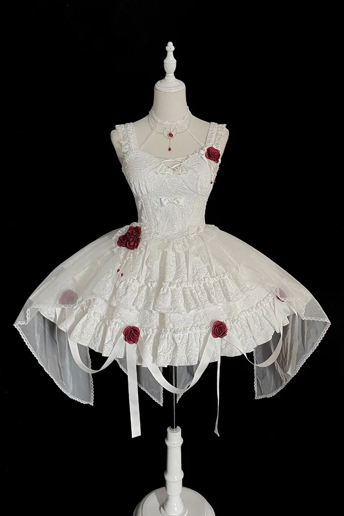 Gothic Blooding Rose JSK Dress Full Set SP17736