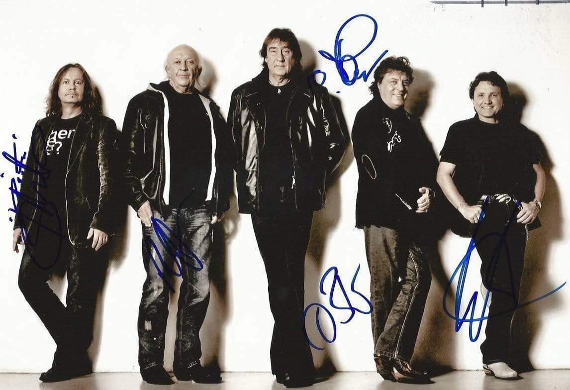 Puhdys ROCK autographs, In-Person signed Photo Poster painting