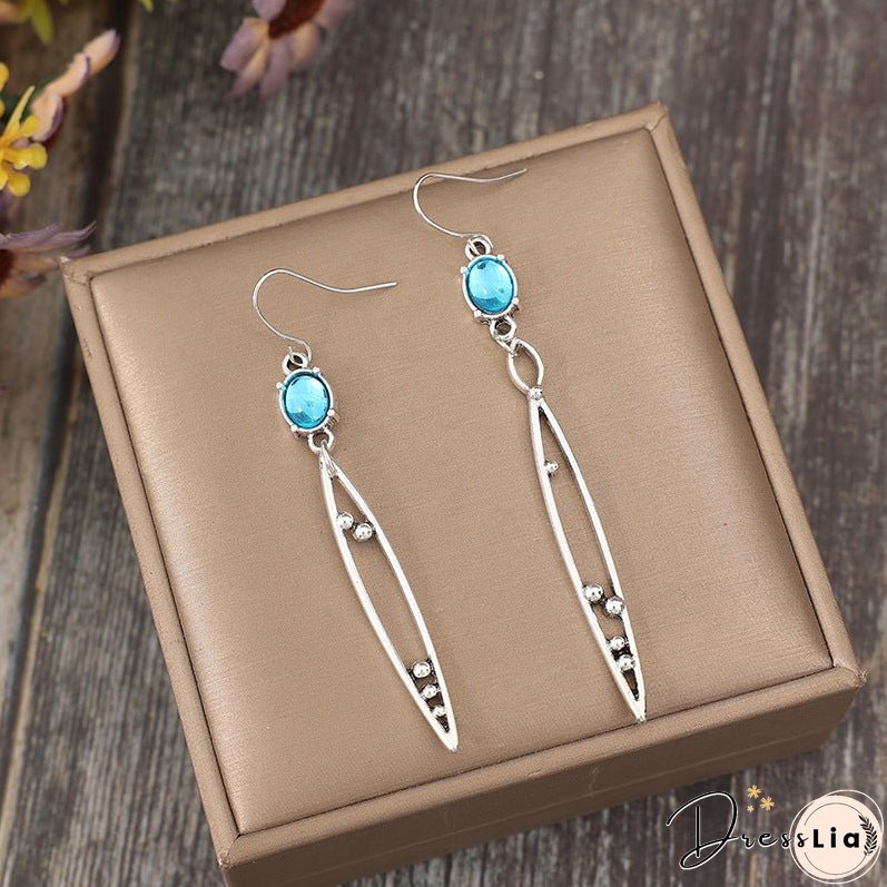 Alloy Rhinestone Asymmetric Earrings