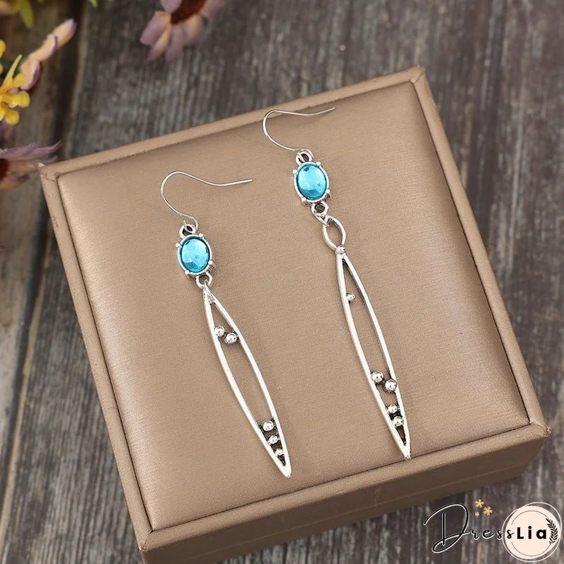 Alloy Rhinestone Asymmetric Earrings