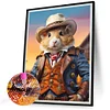 Diamond Painting-DIY Full Round Drill Cowboy Squirrel