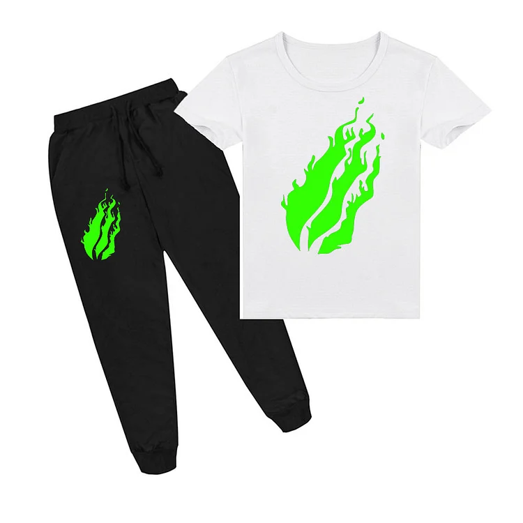 Mayoulove Prestonplayz Children's Short-Sleeved T-Shirt and Trousers Set - Best for Gaming Fans | Stylish and Comfortable | Kids Aged 5-10 | Perfect Gift Idea-Mayoulove