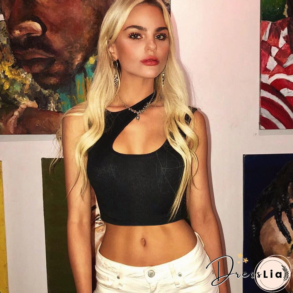 Summer Sleeveless Sexy Women Girls Vest Crop Top Shirt Blouse Casual Slim Black Tanks Hot