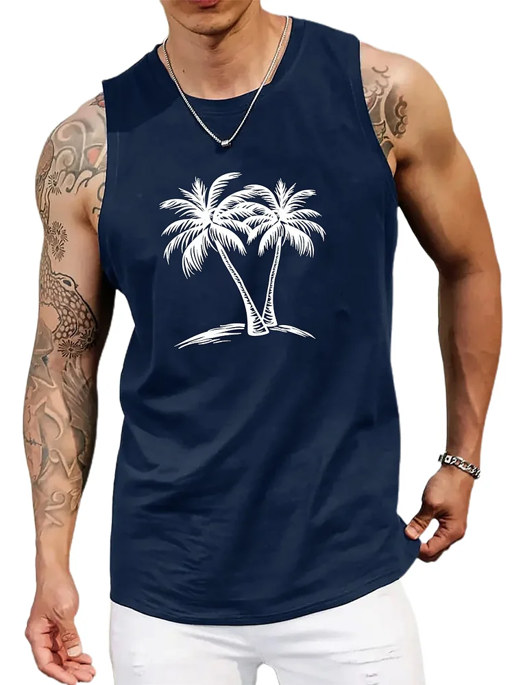 Men's Palm Tree Sleeveless Tank