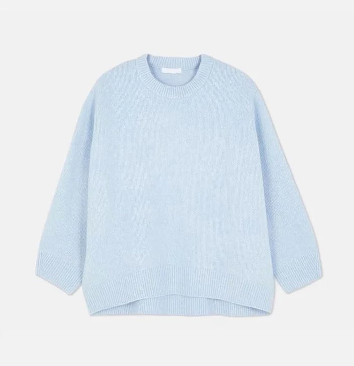 Churchf Churchf Shot-Hot Winter 2023 New Pink Sweet Round Collar Set Sweater