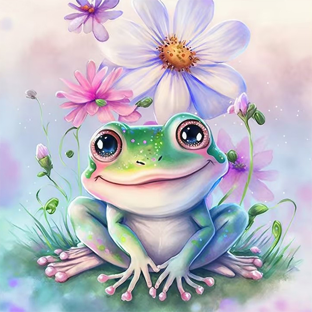 Frog Prince-Paint by Numbers-16"x16"/40x40cm